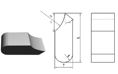Series of Carbide saw tips Standard code and size comparison  four 